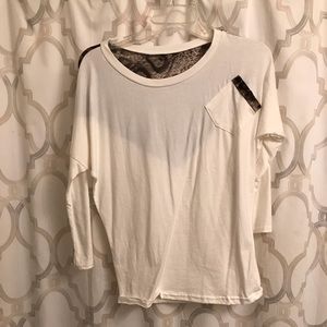 Leopard print batwing top